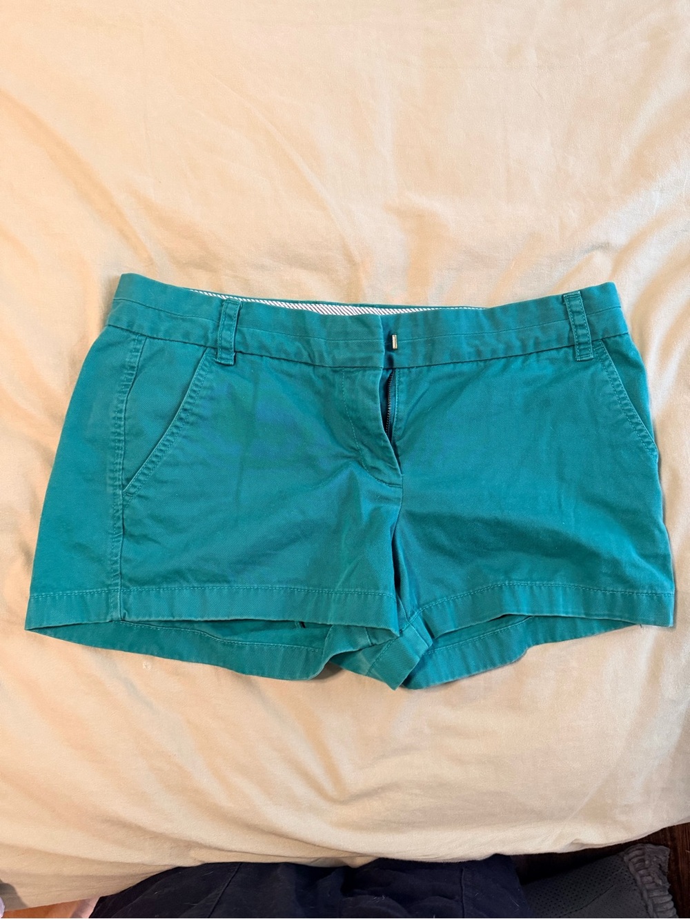 J. Crew Green Cotton Chino Shorts